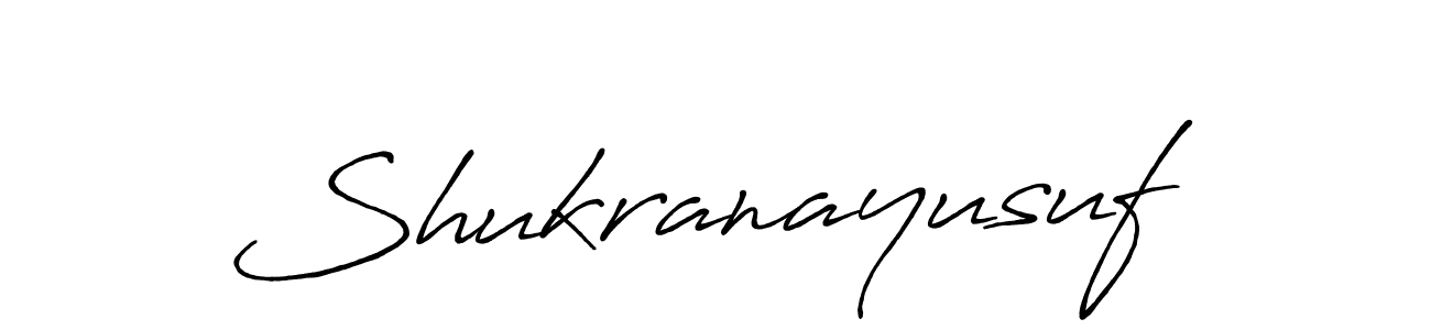 How to make Shukranayusuf name signature. Use Antro_Vectra_Bolder style for creating short signs online. This is the latest handwritten sign. Shukranayusuf signature style 7 images and pictures png