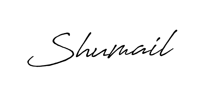 Create a beautiful signature design for name Shumail. With this signature (Antro_Vectra_Bolder) fonts, you can make a handwritten signature for free. Shumail signature style 7 images and pictures png