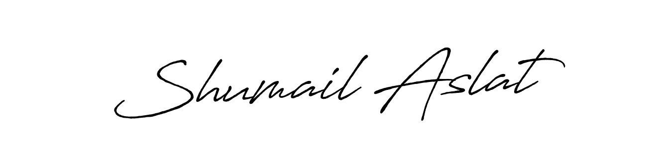 How to make Shumail Aslat signature? Antro_Vectra_Bolder is a professional autograph style. Create handwritten signature for Shumail Aslat name. Shumail Aslat signature style 7 images and pictures png