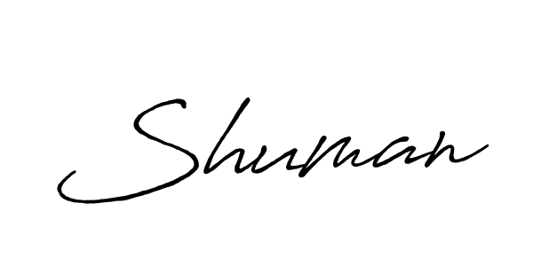 How to make Shuman signature? Antro_Vectra_Bolder is a professional autograph style. Create handwritten signature for Shuman name. Shuman signature style 7 images and pictures png