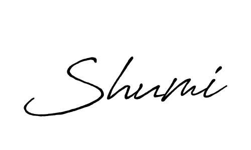 Also we have Shumi name is the best signature style. Create professional handwritten signature collection using Antro_Vectra_Bolder autograph style. Shumi signature style 7 images and pictures png