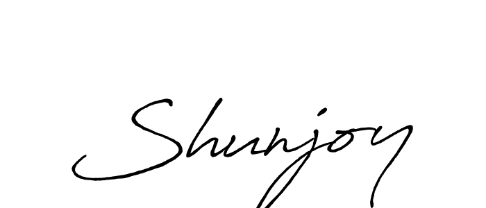 Design your own signature with our free online signature maker. With this signature software, you can create a handwritten (Antro_Vectra_Bolder) signature for name Shunjoy. Shunjoy signature style 7 images and pictures png