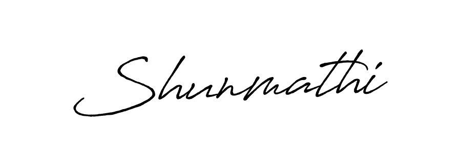 Make a beautiful signature design for name Shunmathi. With this signature (Antro_Vectra_Bolder) style, you can create a handwritten signature for free. Shunmathi signature style 7 images and pictures png