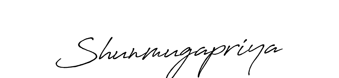 How to make Shunmugapriya signature? Antro_Vectra_Bolder is a professional autograph style. Create handwritten signature for Shunmugapriya name. Shunmugapriya signature style 7 images and pictures png