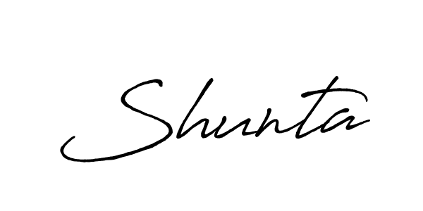 Design your own signature with our free online signature maker. With this signature software, you can create a handwritten (Antro_Vectra_Bolder) signature for name Shunta. Shunta signature style 7 images and pictures png