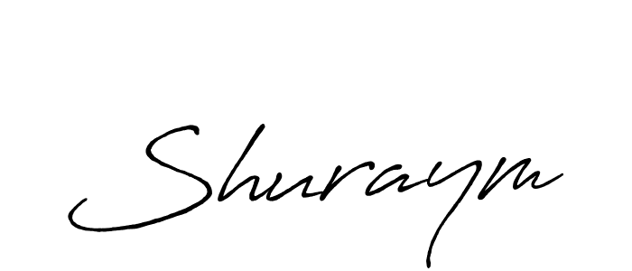 How to make Shuraym name signature. Use Antro_Vectra_Bolder style for creating short signs online. This is the latest handwritten sign. Shuraym signature style 7 images and pictures png