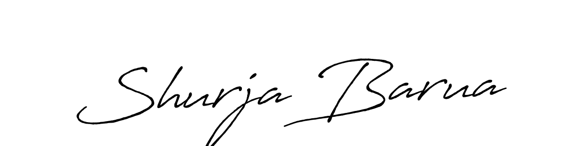 Create a beautiful signature design for name Shurja Barua. With this signature (Antro_Vectra_Bolder) fonts, you can make a handwritten signature for free. Shurja Barua signature style 7 images and pictures png