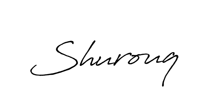 if you are searching for the best signature style for your name Shurouq. so please give up your signature search. here we have designed multiple signature styles  using Antro_Vectra_Bolder. Shurouq signature style 7 images and pictures png