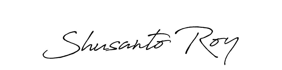 Design your own signature with our free online signature maker. With this signature software, you can create a handwritten (Antro_Vectra_Bolder) signature for name Shusanto Roy. Shusanto Roy signature style 7 images and pictures png