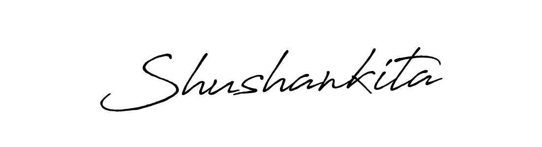 The best way (Antro_Vectra_Bolder) to make a short signature is to pick only two or three words in your name. The name Shushankita include a total of six letters. For converting this name. Shushankita signature style 7 images and pictures png