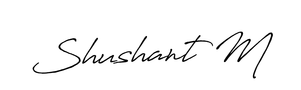 How to Draw Shushant M signature style? Antro_Vectra_Bolder is a latest design signature styles for name Shushant M. Shushant M signature style 7 images and pictures png