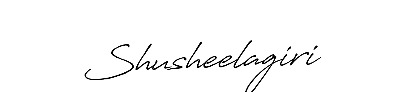 Create a beautiful signature design for name Shusheelagiri. With this signature (Antro_Vectra_Bolder) fonts, you can make a handwritten signature for free. Shusheelagiri signature style 7 images and pictures png