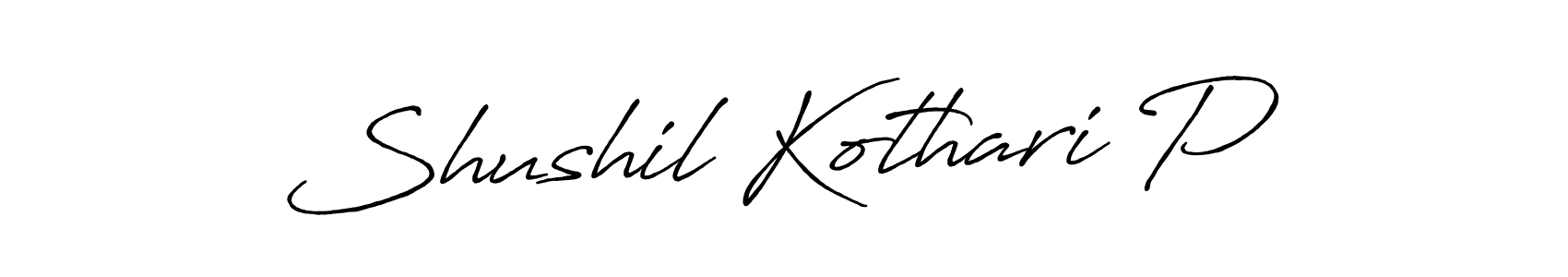 Once you've used our free online signature maker to create your best signature Antro_Vectra_Bolder style, it's time to enjoy all of the benefits that Shushil Kothari P name signing documents. Shushil Kothari P signature style 7 images and pictures png