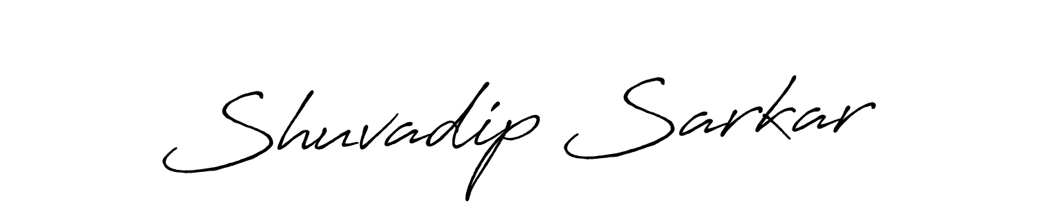 Make a beautiful signature design for name Shuvadip Sarkar. With this signature (Antro_Vectra_Bolder) style, you can create a handwritten signature for free. Shuvadip Sarkar signature style 7 images and pictures png