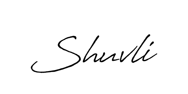 How to make Shuvli signature? Antro_Vectra_Bolder is a professional autograph style. Create handwritten signature for Shuvli name. Shuvli signature style 7 images and pictures png