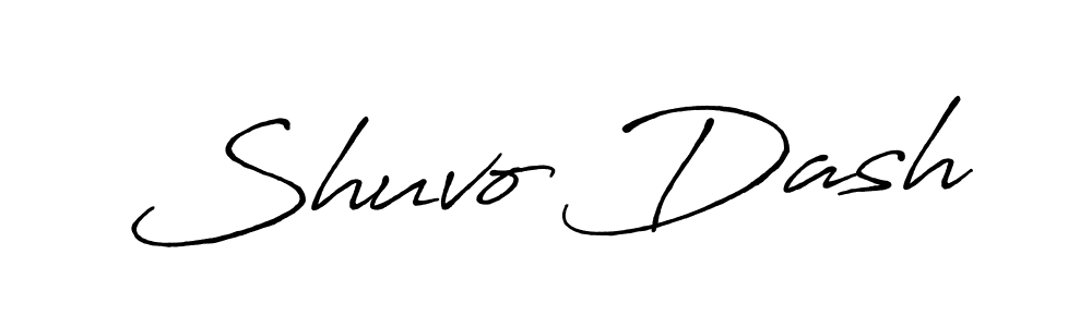 The best way (Antro_Vectra_Bolder) to make a short signature is to pick only two or three words in your name. The name Shuvo Dash include a total of six letters. For converting this name. Shuvo Dash signature style 7 images and pictures png