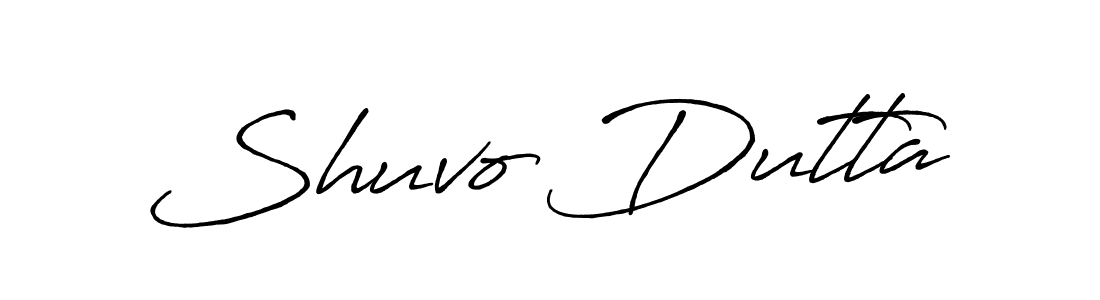 Make a beautiful signature design for name Shuvo Dutta. With this signature (Antro_Vectra_Bolder) style, you can create a handwritten signature for free. Shuvo Dutta signature style 7 images and pictures png