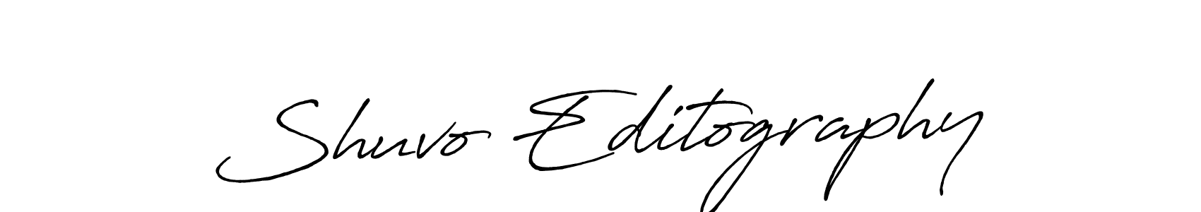 Also we have Shuvo Editography name is the best signature style. Create professional handwritten signature collection using Antro_Vectra_Bolder autograph style. Shuvo Editography signature style 7 images and pictures png