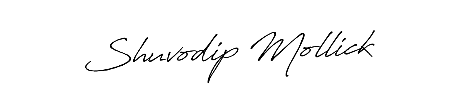Create a beautiful signature design for name Shuvodip Mollick. With this signature (Antro_Vectra_Bolder) fonts, you can make a handwritten signature for free. Shuvodip Mollick signature style 7 images and pictures png