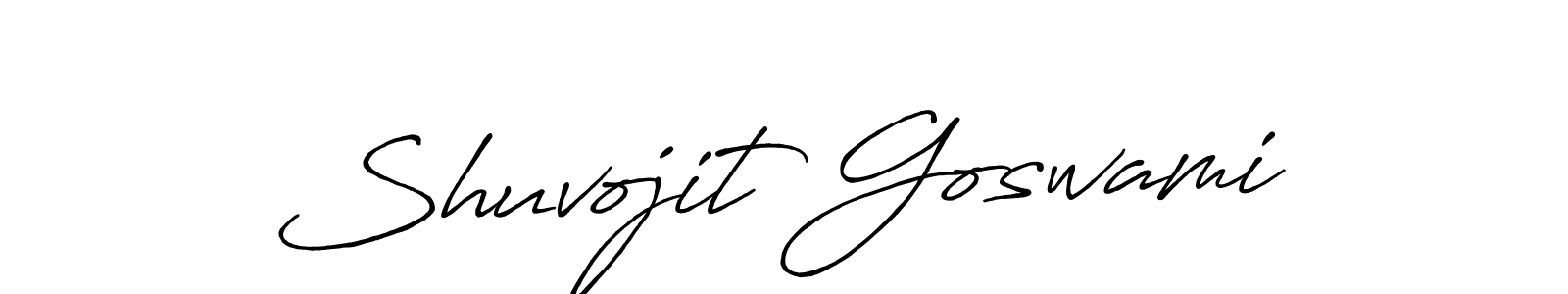 You should practise on your own different ways (Antro_Vectra_Bolder) to write your name (Shuvojit Goswami) in signature. don't let someone else do it for you. Shuvojit Goswami signature style 7 images and pictures png