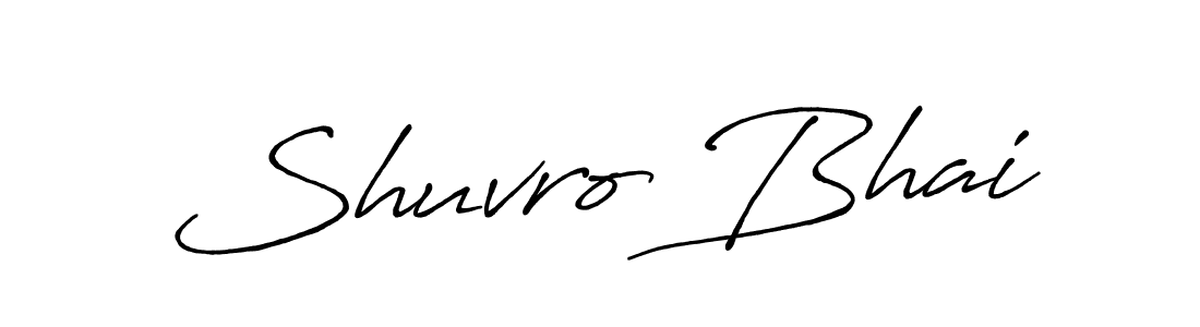 Make a beautiful signature design for name Shuvro Bhai. With this signature (Antro_Vectra_Bolder) style, you can create a handwritten signature for free. Shuvro Bhai signature style 7 images and pictures png