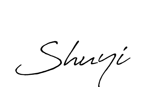 Create a beautiful signature design for name Shuyi. With this signature (Antro_Vectra_Bolder) fonts, you can make a handwritten signature for free. Shuyi signature style 7 images and pictures png