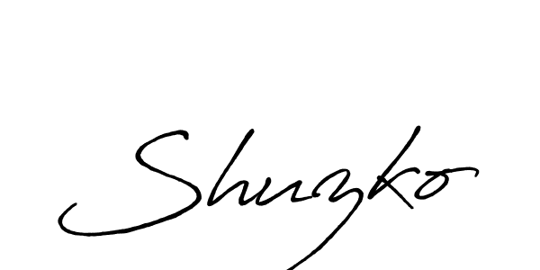 Make a beautiful signature design for name Shuzko. With this signature (Antro_Vectra_Bolder) style, you can create a handwritten signature for free. Shuzko signature style 7 images and pictures png