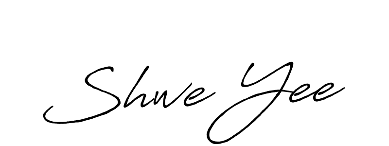 Make a beautiful signature design for name Shwe Yee. With this signature (Antro_Vectra_Bolder) style, you can create a handwritten signature for free. Shwe Yee signature style 7 images and pictures png