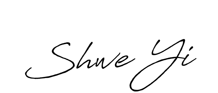 Create a beautiful signature design for name Shwe Yi. With this signature (Antro_Vectra_Bolder) fonts, you can make a handwritten signature for free. Shwe Yi signature style 7 images and pictures png