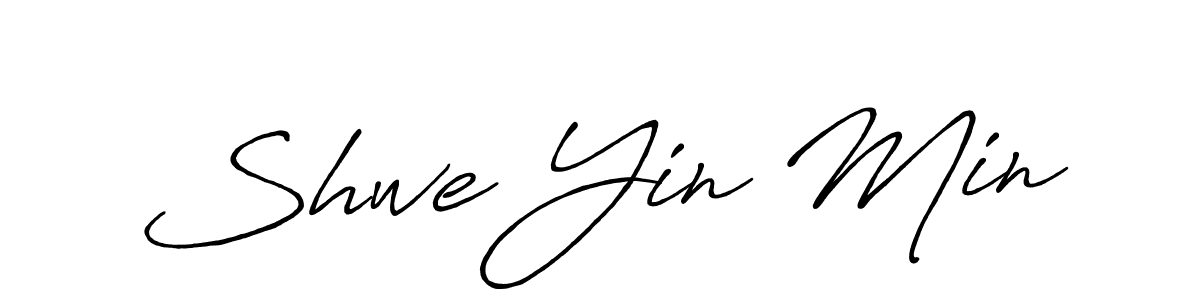 Antro_Vectra_Bolder is a professional signature style that is perfect for those who want to add a touch of class to their signature. It is also a great choice for those who want to make their signature more unique. Get Shwe Yin Min name to fancy signature for free. Shwe Yin Min signature style 7 images and pictures png