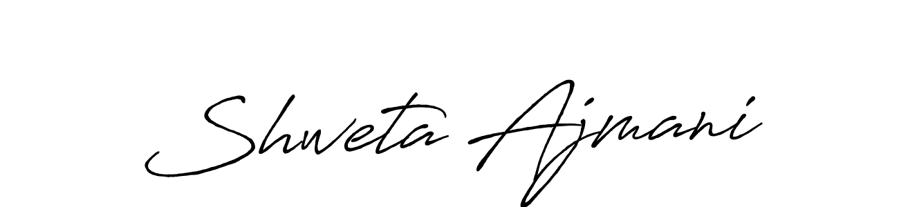 Create a beautiful signature design for name Shweta Ajmani. With this signature (Antro_Vectra_Bolder) fonts, you can make a handwritten signature for free. Shweta Ajmani signature style 7 images and pictures png