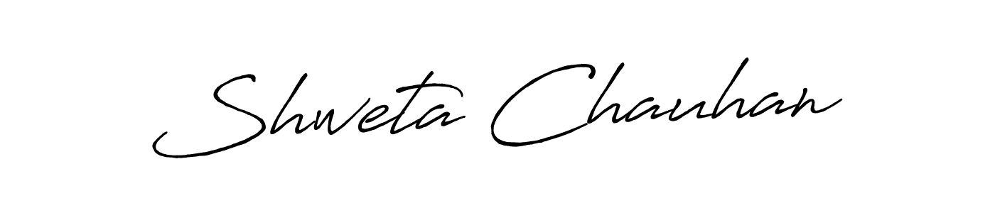 How to make Shweta Chauhan name signature. Use Antro_Vectra_Bolder style for creating short signs online. This is the latest handwritten sign. Shweta Chauhan signature style 7 images and pictures png