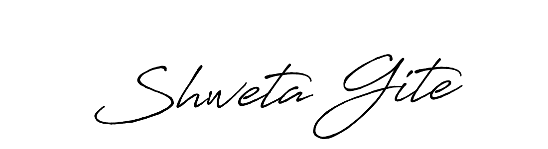 Also we have Shweta Gite name is the best signature style. Create professional handwritten signature collection using Antro_Vectra_Bolder autograph style. Shweta Gite signature style 7 images and pictures png