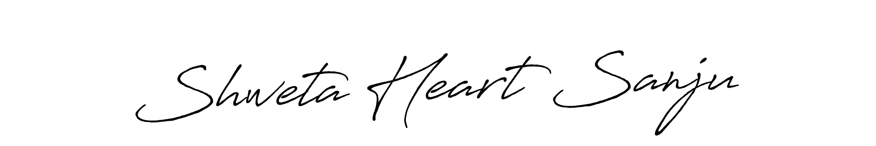 Also we have Shweta Heart Sanju name is the best signature style. Create professional handwritten signature collection using Antro_Vectra_Bolder autograph style. Shweta Heart Sanju signature style 7 images and pictures png
