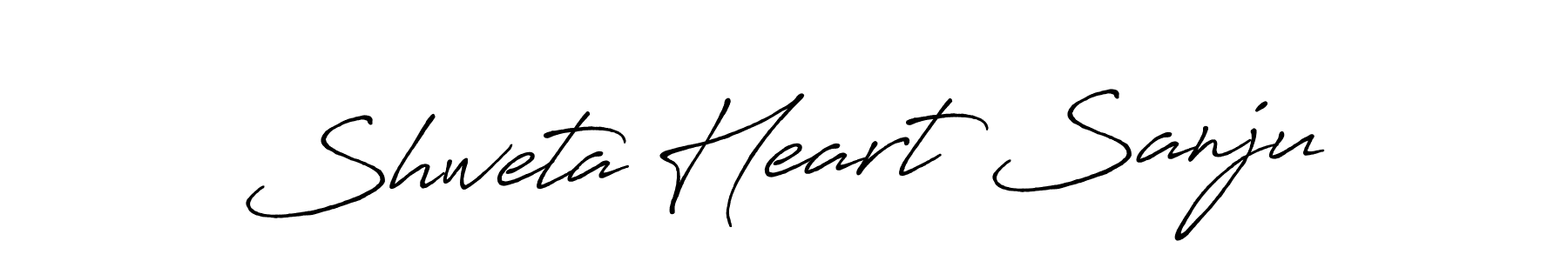 Antro_Vectra_Bolder is a professional signature style that is perfect for those who want to add a touch of class to their signature. It is also a great choice for those who want to make their signature more unique. Get Shweta Heart Sanju name to fancy signature for free. Shweta Heart Sanju signature style 7 images and pictures png