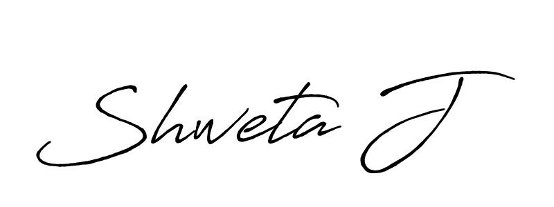 How to make Shweta J name signature. Use Antro_Vectra_Bolder style for creating short signs online. This is the latest handwritten sign. Shweta J signature style 7 images and pictures png