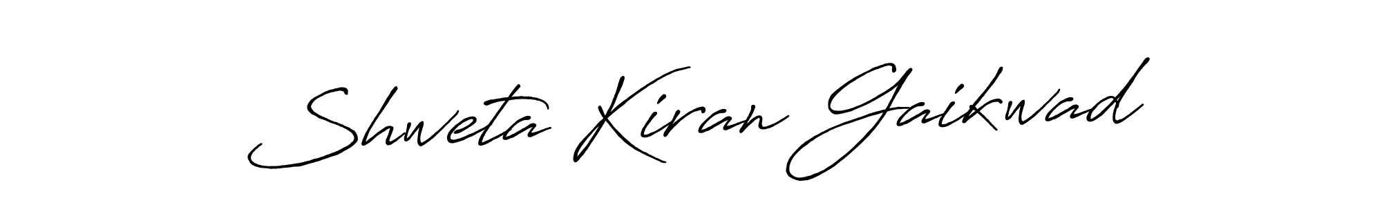 Create a beautiful signature design for name Shweta Kiran Gaikwad. With this signature (Antro_Vectra_Bolder) fonts, you can make a handwritten signature for free. Shweta Kiran Gaikwad signature style 7 images and pictures png