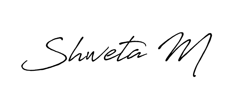 if you are searching for the best signature style for your name Shweta M. so please give up your signature search. here we have designed multiple signature styles  using Antro_Vectra_Bolder. Shweta M signature style 7 images and pictures png