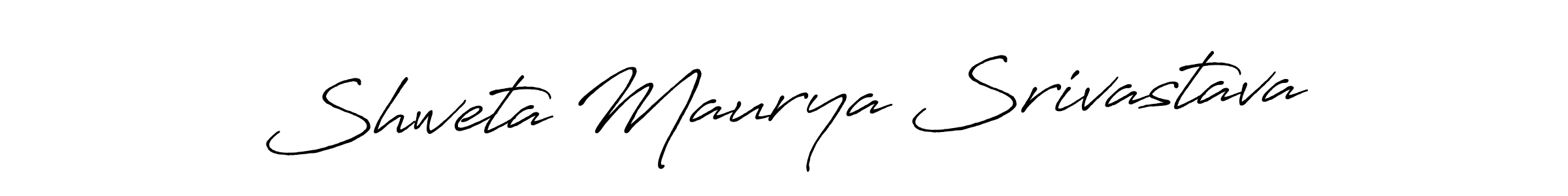 You should practise on your own different ways (Antro_Vectra_Bolder) to write your name (Shweta Maurya Srivastava) in signature. don't let someone else do it for you. Shweta Maurya Srivastava signature style 7 images and pictures png