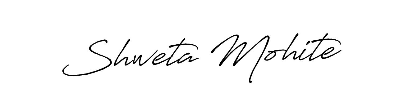 Create a beautiful signature design for name Shweta Mohite. With this signature (Antro_Vectra_Bolder) fonts, you can make a handwritten signature for free. Shweta Mohite signature style 7 images and pictures png