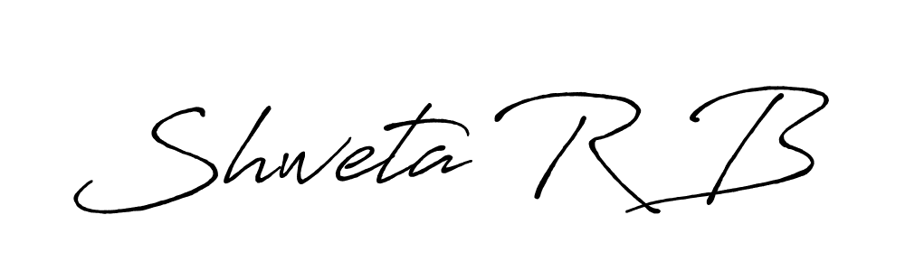 Make a beautiful signature design for name Shweta R B. With this signature (Antro_Vectra_Bolder) style, you can create a handwritten signature for free. Shweta R B signature style 7 images and pictures png