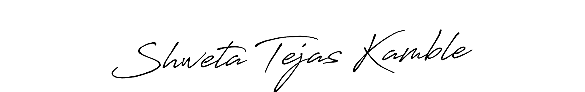 Shweta Tejas Kamble stylish signature style. Best Handwritten Sign (Antro_Vectra_Bolder) for my name. Handwritten Signature Collection Ideas for my name Shweta Tejas Kamble. Shweta Tejas Kamble signature style 7 images and pictures png