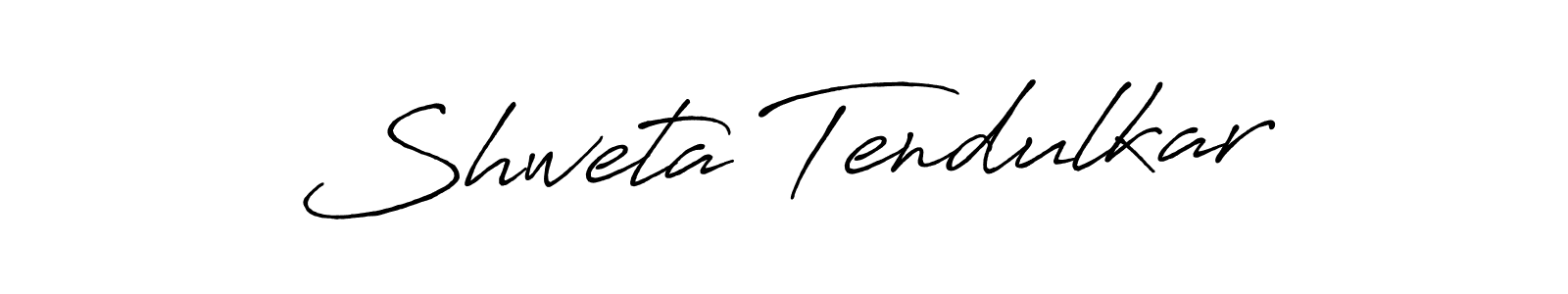 You should practise on your own different ways (Antro_Vectra_Bolder) to write your name (Shweta Tendulkar) in signature. don't let someone else do it for you. Shweta Tendulkar signature style 7 images and pictures png