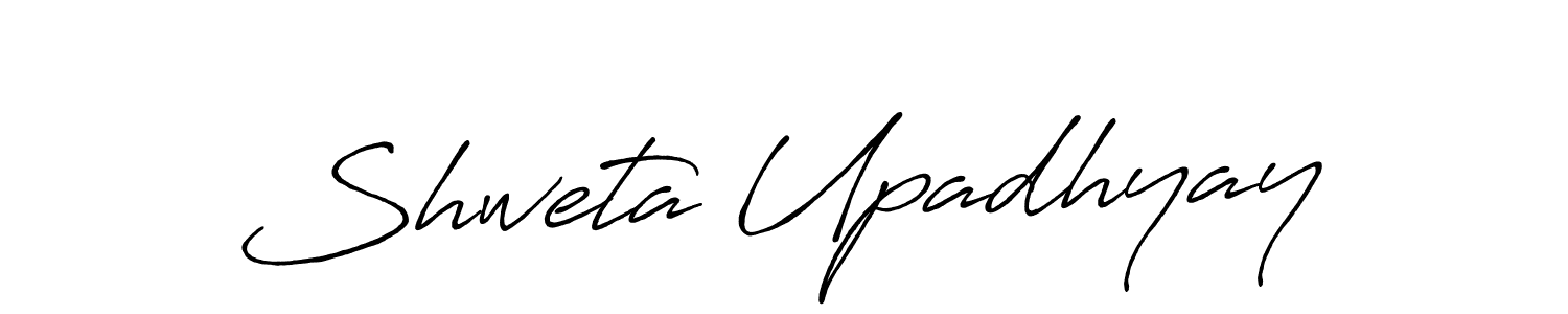 Create a beautiful signature design for name Shweta Upadhyay. With this signature (Antro_Vectra_Bolder) fonts, you can make a handwritten signature for free. Shweta Upadhyay signature style 7 images and pictures png