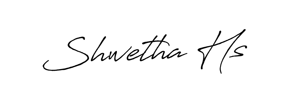 The best way (Antro_Vectra_Bolder) to make a short signature is to pick only two or three words in your name. The name Shwetha Hs include a total of six letters. For converting this name. Shwetha Hs signature style 7 images and pictures png