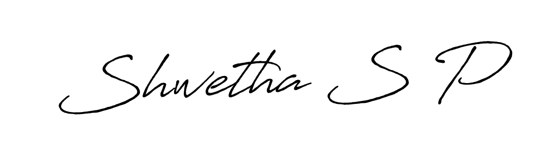 How to make Shwetha S P signature? Antro_Vectra_Bolder is a professional autograph style. Create handwritten signature for Shwetha S P name. Shwetha S P signature style 7 images and pictures png