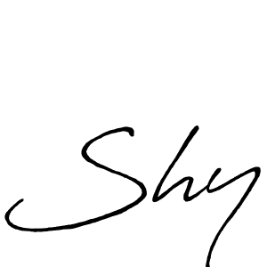 Best and Professional Signature Style for Shy. Antro_Vectra_Bolder Best Signature Style Collection. Shy signature style 7 images and pictures png