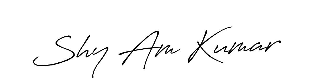 How to Draw Shy Am Kumar signature style? Antro_Vectra_Bolder is a latest design signature styles for name Shy Am Kumar. Shy Am Kumar signature style 7 images and pictures png