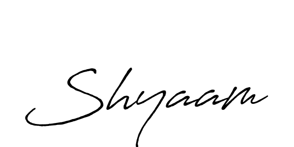 Create a beautiful signature design for name Shyaam. With this signature (Antro_Vectra_Bolder) fonts, you can make a handwritten signature for free. Shyaam signature style 7 images and pictures png