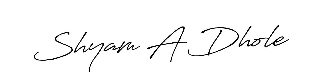 Antro_Vectra_Bolder is a professional signature style that is perfect for those who want to add a touch of class to their signature. It is also a great choice for those who want to make their signature more unique. Get Shyam A Dhole name to fancy signature for free. Shyam A Dhole signature style 7 images and pictures png